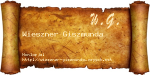 Wieszner Giszmunda névjegykártya